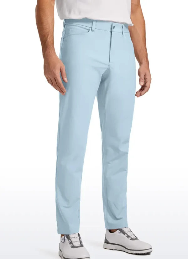 Shop CRZ YOGA All-day Comfy Slim-Fit Golf Pants 32'' - 5-pockets Chambray Blue