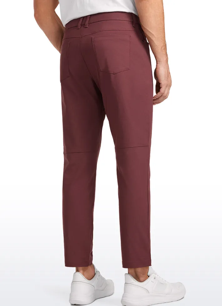 Hot CRZ YOGA All-day Comfy Slim-Fit Golf Pants 34'' - 5-pockets Saddle Brown