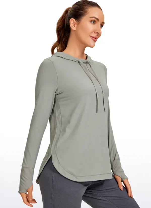 Store CRZ YOGA Brushed Feeling Long Sleeves Hoodie with Thumbhole