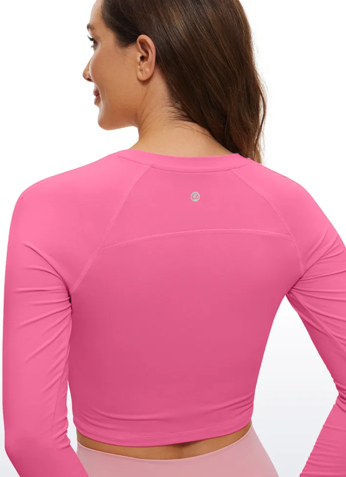 Discount CRZ YOGA Brushed Long Sleeve Cropped High Neck