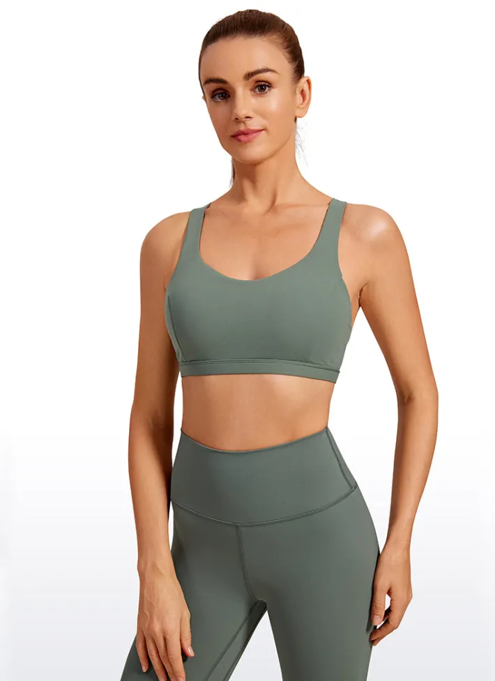 Cheap CRZ YOGA Brushed Nakedfeel Bra Criss Cross Back