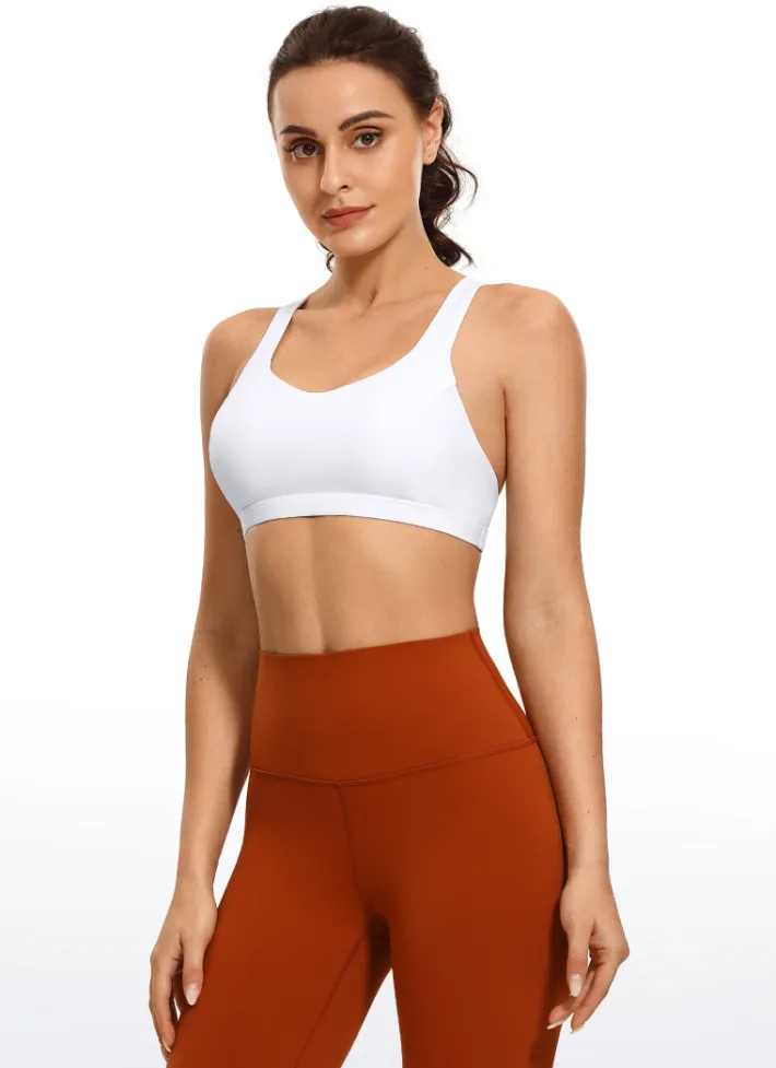 Cheap CRZ YOGA Brushed Nakedfeel Bra Criss Cross Back