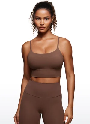 Discount CRZ YOGA Brushed Nakedfeel Longline Bra Adjustable