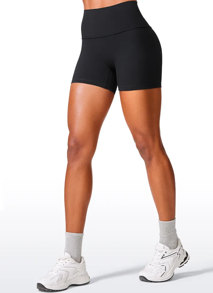 Sale CRZ YOGA Butterlift High Waist Scrunch Butt Biker Shorts 4'' - No front seam