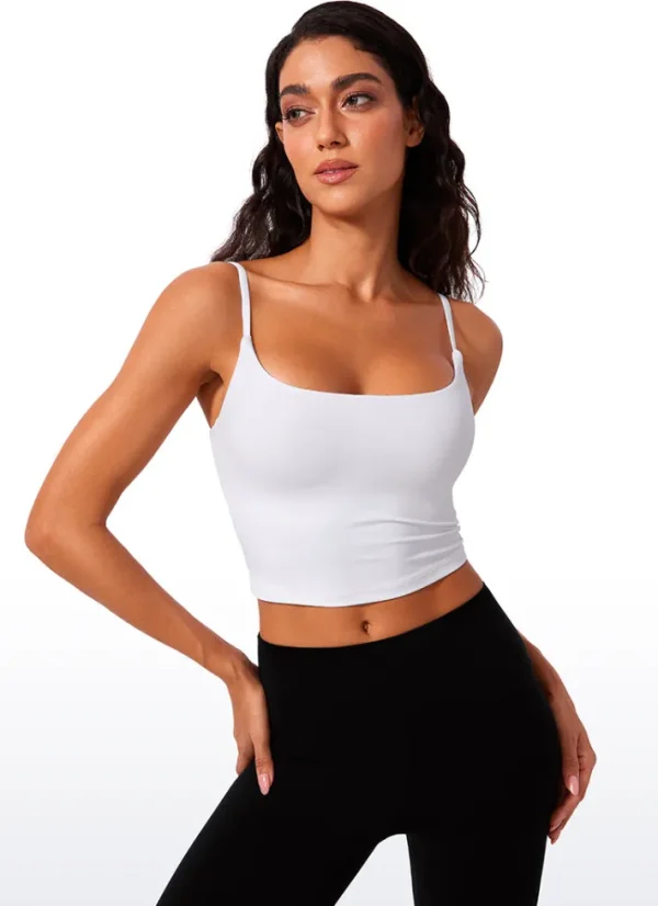 New CRZ YOGA Butterlift Scoop Neck Cropped Build-in Bra Tanks