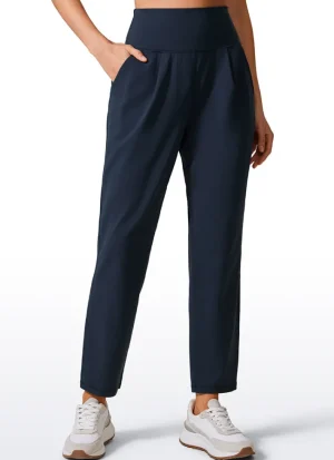 Flash Sale CRZ YOGA Butterlift Tapered Front Pleated Pants with Pockets 27‘’