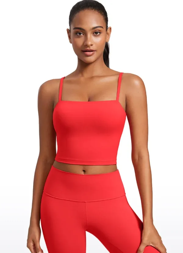 Discount CRZ YOGA Butterluxe Adjustable Spaghetti Strap Built in Bra Tanks