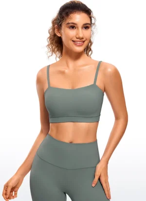 Sale CRZ YOGA Butterluxe Adjustable Spaghetti Thin Strap Sports Bra