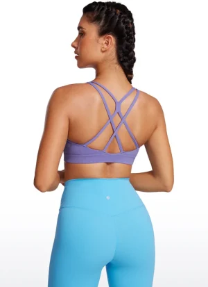 Discount CRZ YOGA Butterluxe Bra High Neck Longline Criss Cross Back