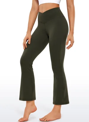 New CRZ YOGA Butterluxe Crossover Flare Leggings 25.6'' - V Cross Waist