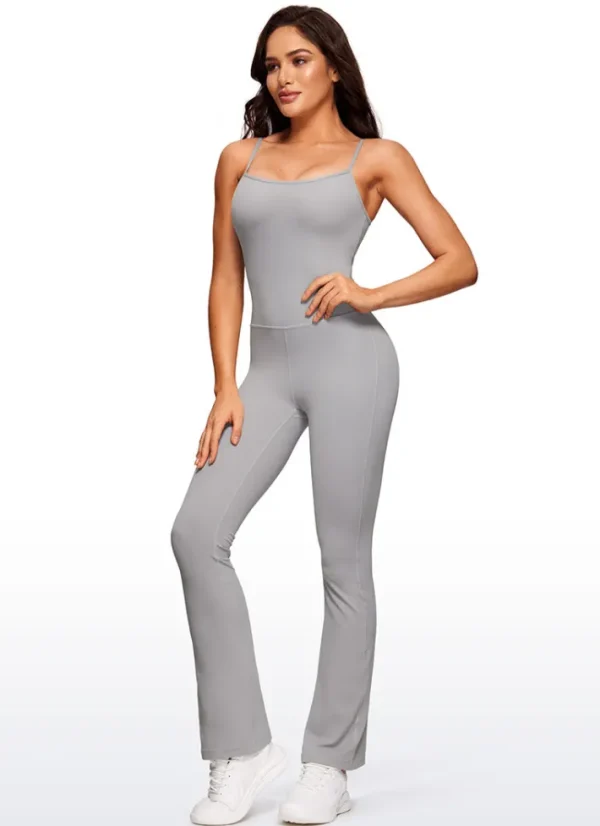 Fashion CRZ YOGA Butterluxe Flare Jumpsuits Build-in Bra Bodysuits 30''