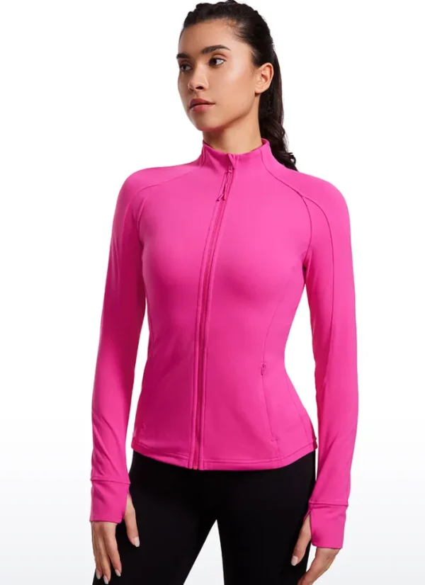 Shop CRZ YOGA Butterluxe Full Zip Long Sleeves with Thumb Holes