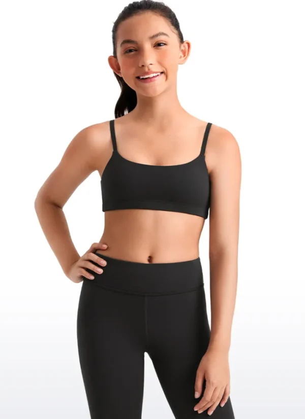 Sale CRZ YOGA Butterluxe Girls Adjustable Spaghetti Strap Bra