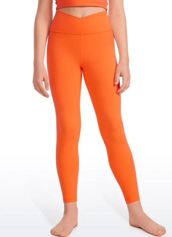 Discount CRZ YOGA Butterluxe Girls Active Leggings - V Cross Waist