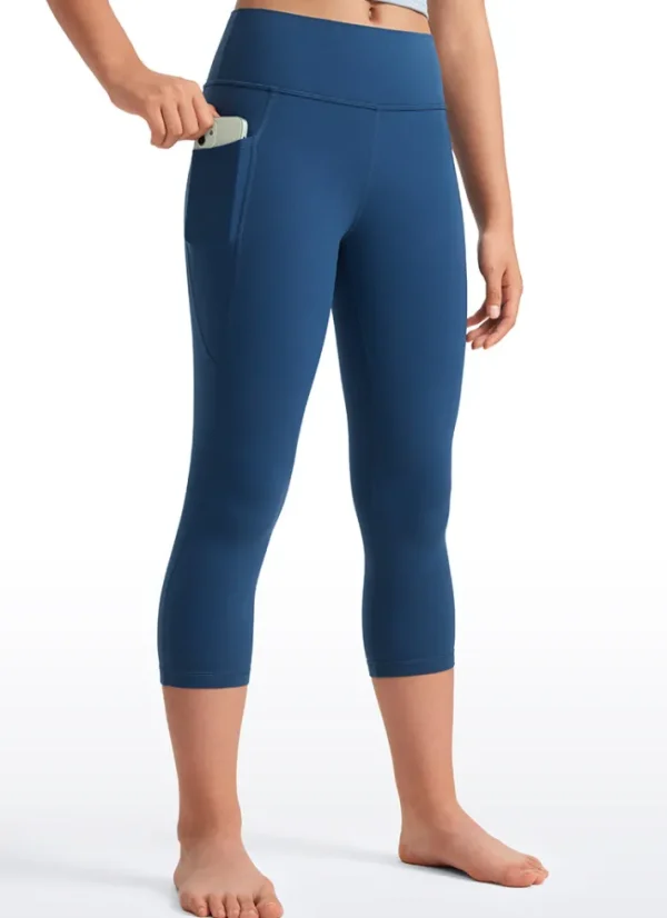 Sale CRZ YOGA Butterluxe Girls Athletic Pockets Capri Leggings