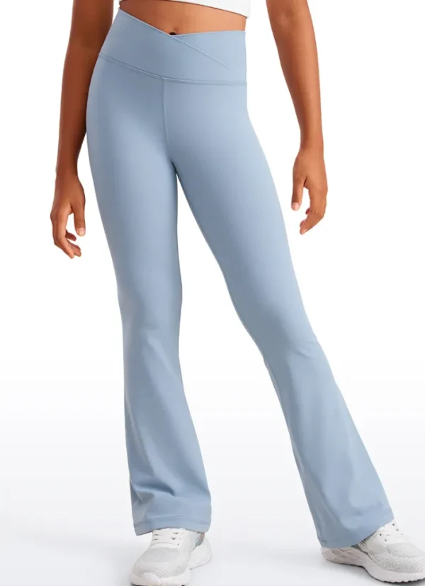 Cheap CRZ YOGA Butterluxe Girls Crossover Flare Leggings