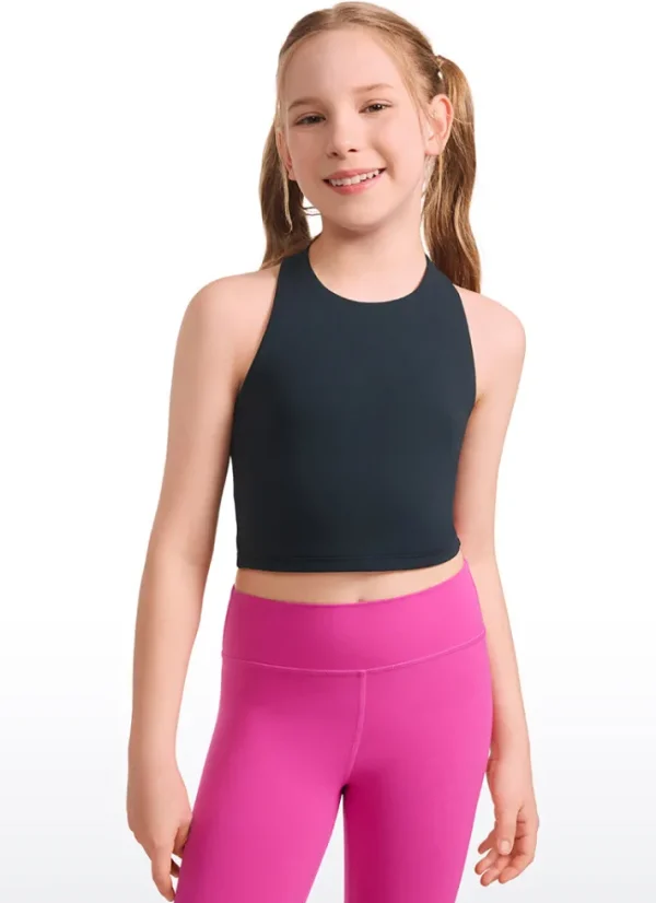Clearance CRZ YOGA Butterluxe Girls Double Lined Racerback Tank Tops