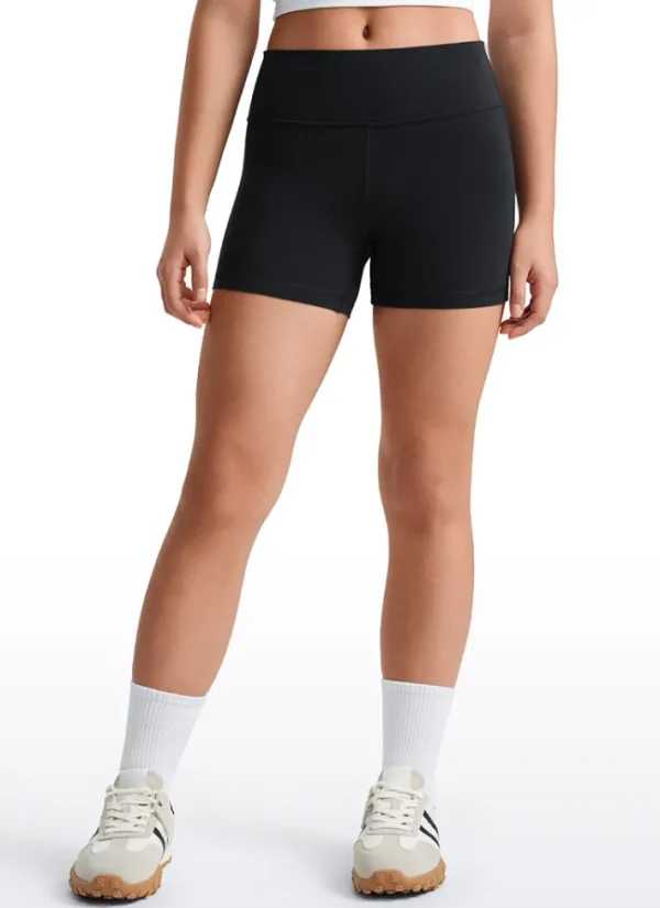 Sale CRZ YOGA Butterluxe Girls Sports Shorts 3'' Black