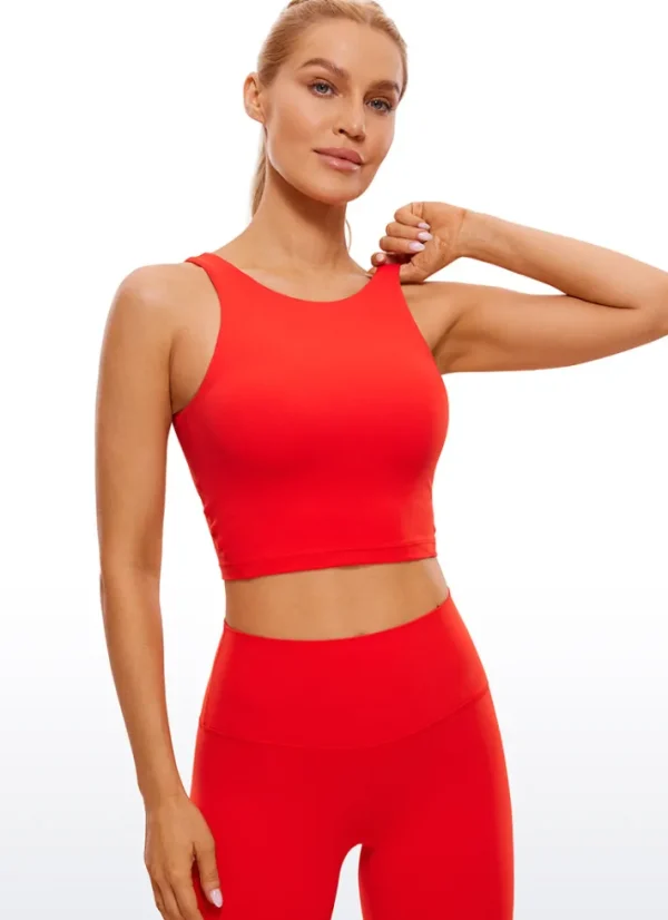 Cheap CRZ YOGA Butterluxe High Neck Built in Bra Tanks U Back