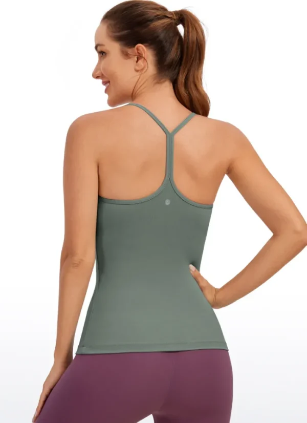 Hot CRZ YOGA Butterluxe Hip Length Built-in Bra Tank Y Back