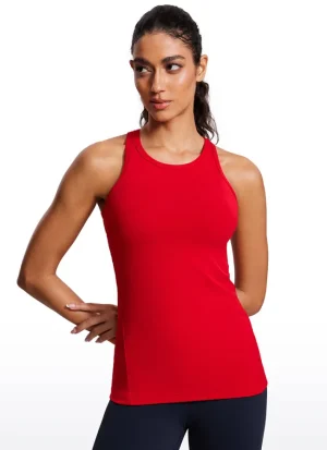 Discount CRZ YOGA Butterluxe Hip-Length Racerback Tank High Neck