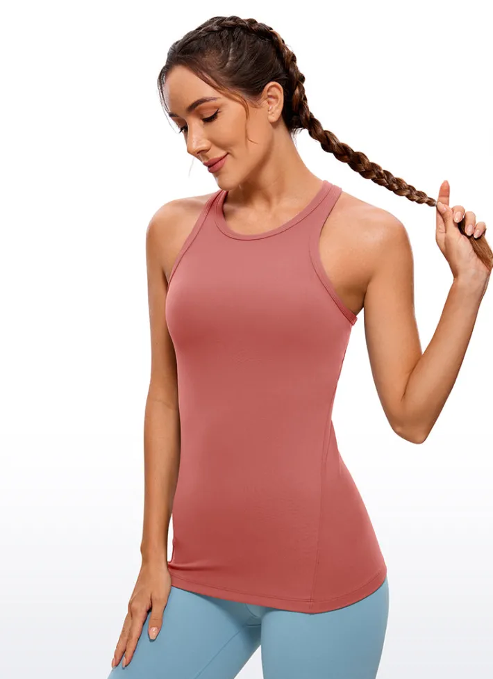 Outlet CRZ YOGA Butterluxe Hip-Length Racerback Tank High Neck