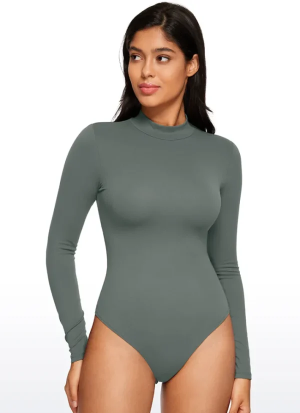 Store CRZ YOGA Butterluxe Mock Turtleneck Long Sleeve Bodysuits