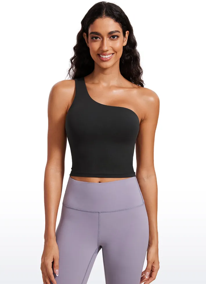 Best Sale CRZ YOGA Butterluxe One Shoulder Built-in Bra Tanks
