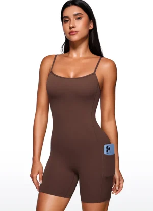 Cheap CRZ YOGA Butterluxe Pocketed Rompers 6'' - Shorts Bodysuits