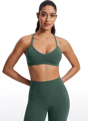 Hot CRZ YOGA Butterluxe Ruched V Neck Sports Bra