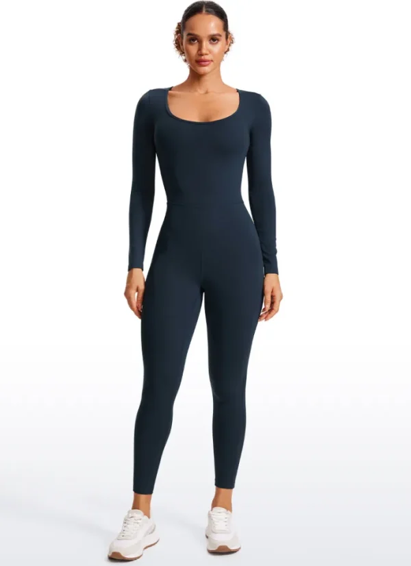 New CRZ YOGA Butterluxe Scoop Neck Long Sleeve Jumpsuits 25"
