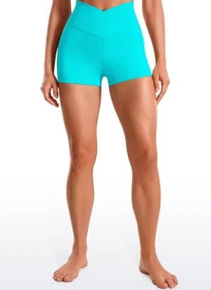 Clearance CRZ YOGA Butterluxe Shorts 3"- V Cross Waist