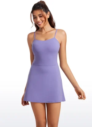 Cheap CRZ YOGA Butterluxe Spaghetti Strap Athletic Casual Short Dresses