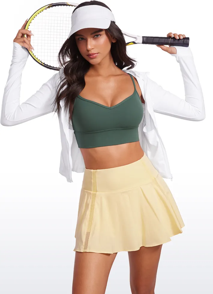 Hot CRZ YOGA Butterluxe V Neck Longline Spaghetti Straps Bra