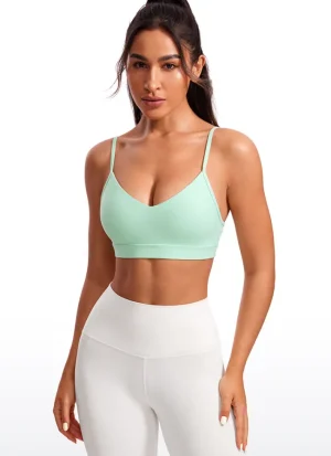 Fashion CRZ YOGA Butterluxe V Neck Spaghetti Straps Bra