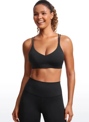Flash Sale CRZ YOGA Butterluxe V Neck Strappy Back Bras