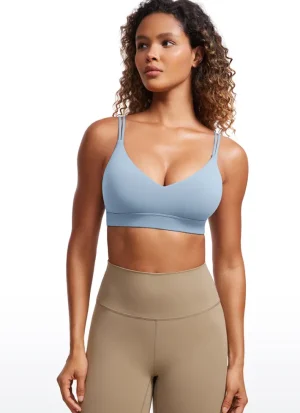 Flash Sale CRZ YOGA Butterluxe V Neck Strappy Back Bras