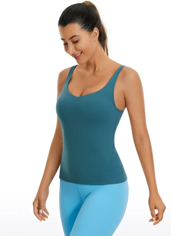 Best CRZ YOGA Butterluxe Waist-Length Built-in Bra Tank V Neck