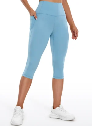 New CRZ YOGA Butterluxe Yoga Pockets Capris Leggings 17''