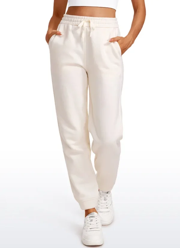 Best CRZ YOGA Cotton Fleece Lined High Rise Sweatpants 28''