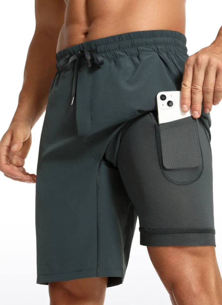 Cheap CRZ YOGA Feathery-Fit Athletic Shorts 9''- Lined