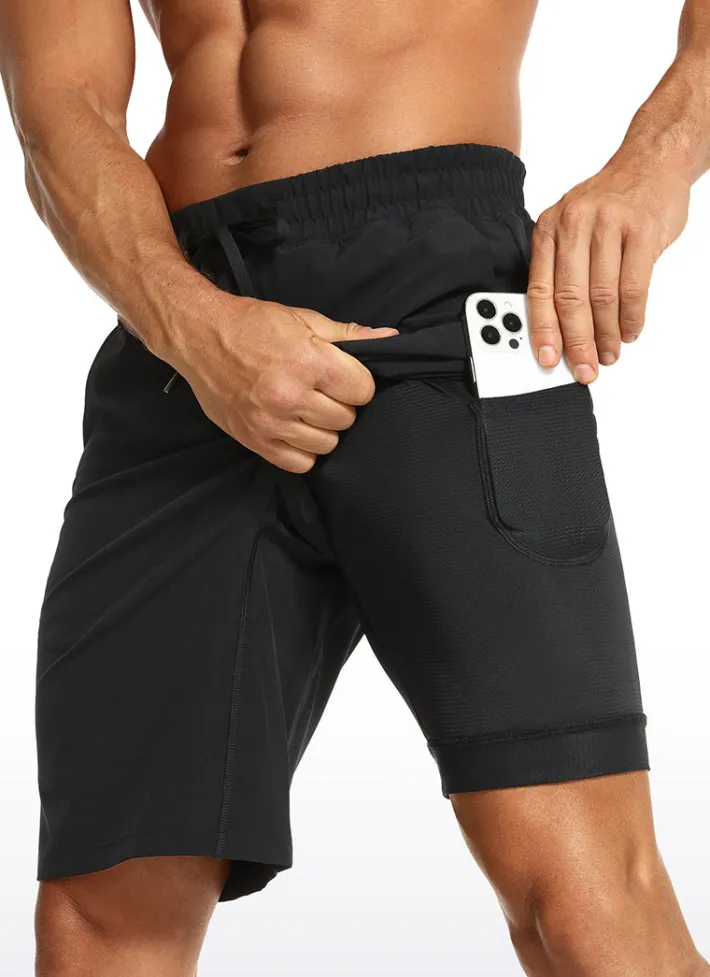 Cheap CRZ YOGA Feathery-Fit Athletic Shorts 9''- Lined