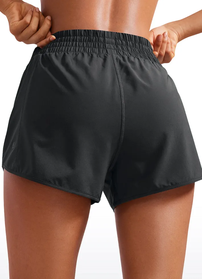 Cheap CRZ YOGA Feathery-Fit Soft High Rise Mesh Liner Shorts with Zip Pocket 2.5''