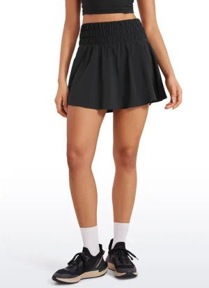Best Sale CRZ YOGA Feathery-Fit Soft High Waisted Flowy Tennis Skirt with Pockets 16''