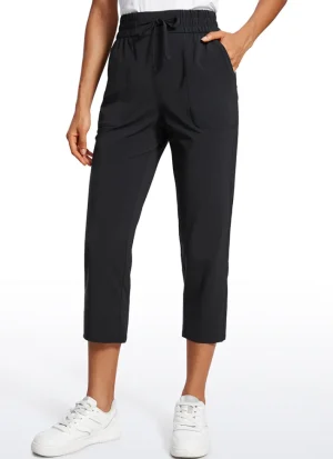 Best CRZ YOGA Feathery-Fit Soft Lightweight Cropped Pants with Pockets 23''