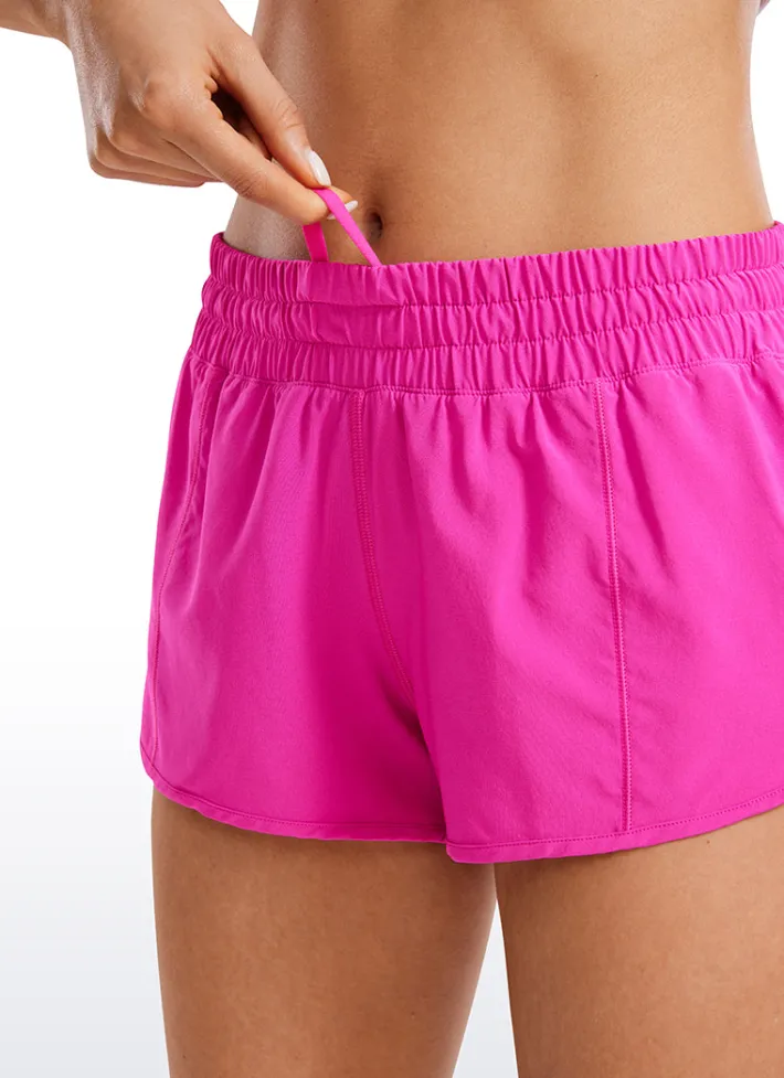 Cheap CRZ YOGA Feathery-Fit Soft Low Rise Mesh Liner Shorts with Zip Pocket 2.5''