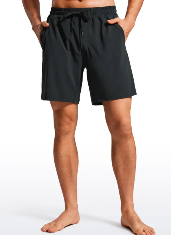 Clearance CRZ YOGA Feathery-Fit Swim Trunks 7'' with Zipper Pockets