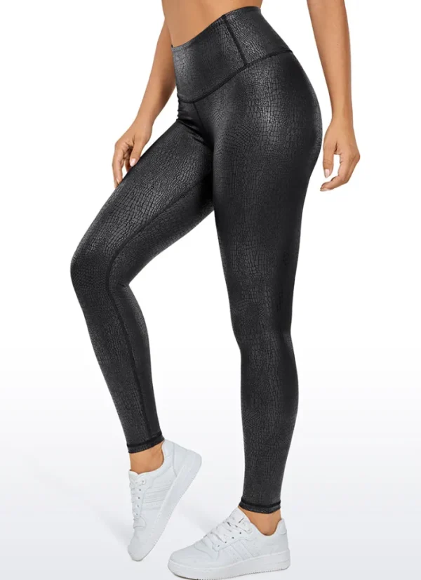 Hot CRZ YOGA Matte Faux Leather Leggings 28''