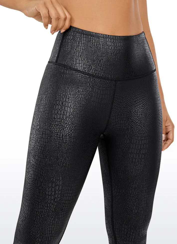 Hot CRZ YOGA Matte Faux Leather Leggings 28''