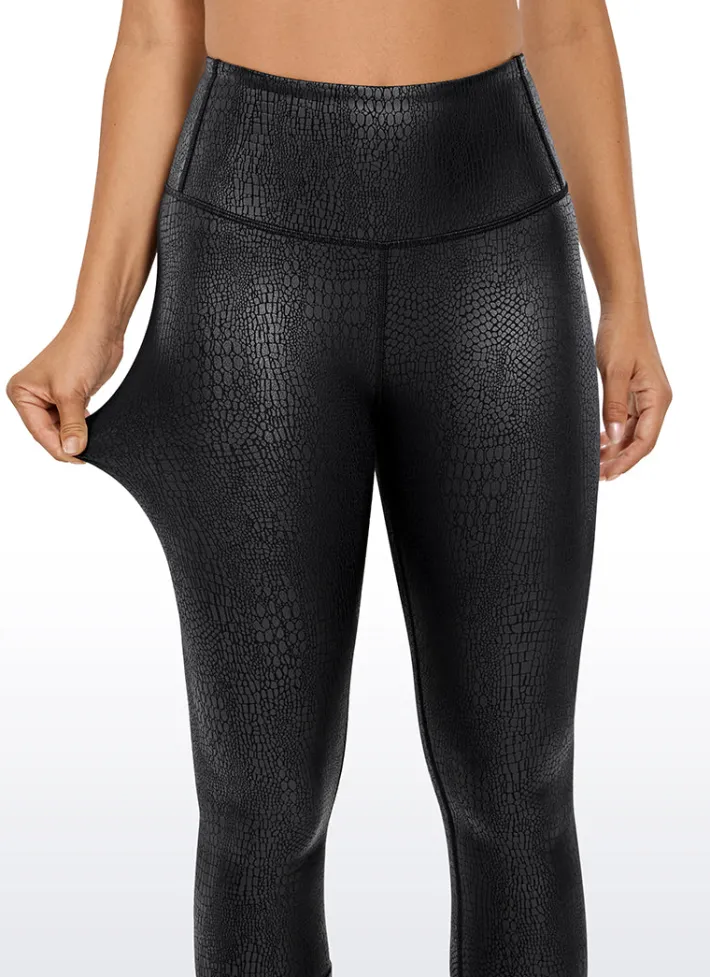 Hot CRZ YOGA Matte Faux Leather Leggings 28''